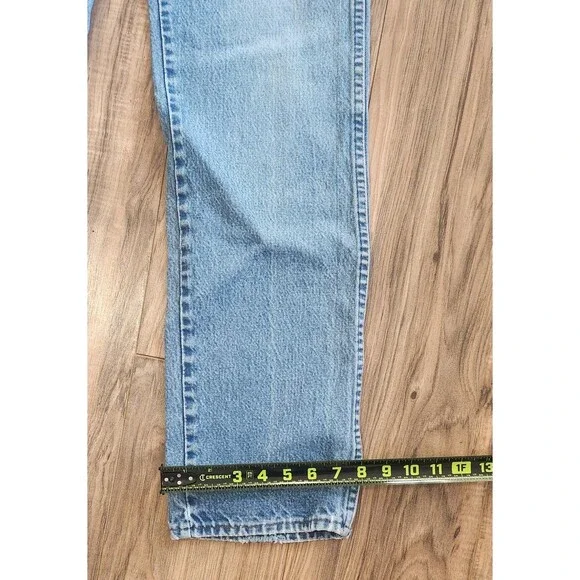 Wrangler Mens Straight Fit Light Blue Denim Jeans Zip Button Pockets Casual - Picture 6 of 8